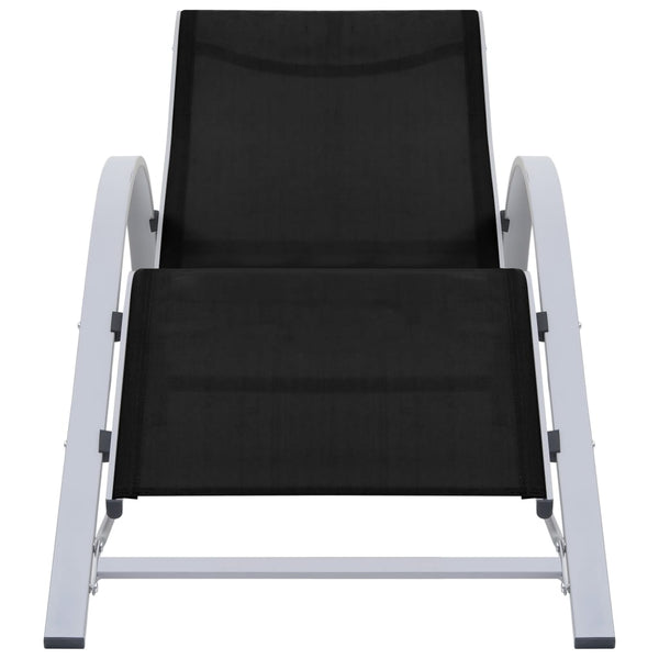 Sunlounger Textilene and Aluminum Black