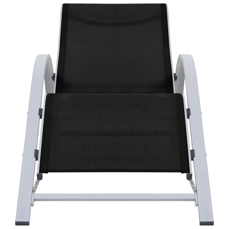 Sunlounger Textilene and Aluminum Black