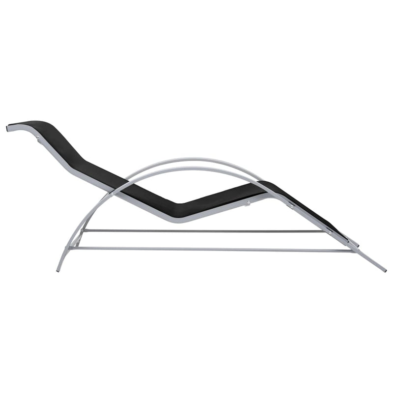 Sunlounger Textilene and Aluminum Black