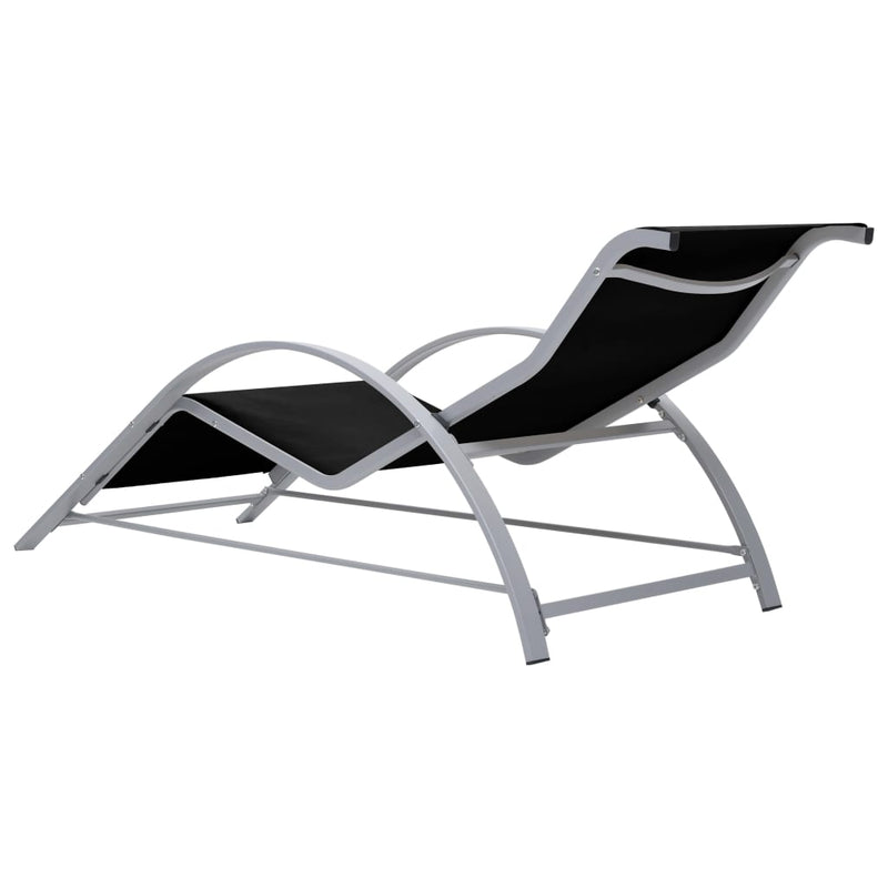 Sunlounger Textilene and Aluminum Black