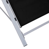 Sunlounger Textilene and Aluminum Black