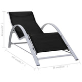 Sunlounger Textilene and Aluminum Black