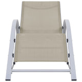 Sunlounger Textilene and Aluminum Cream