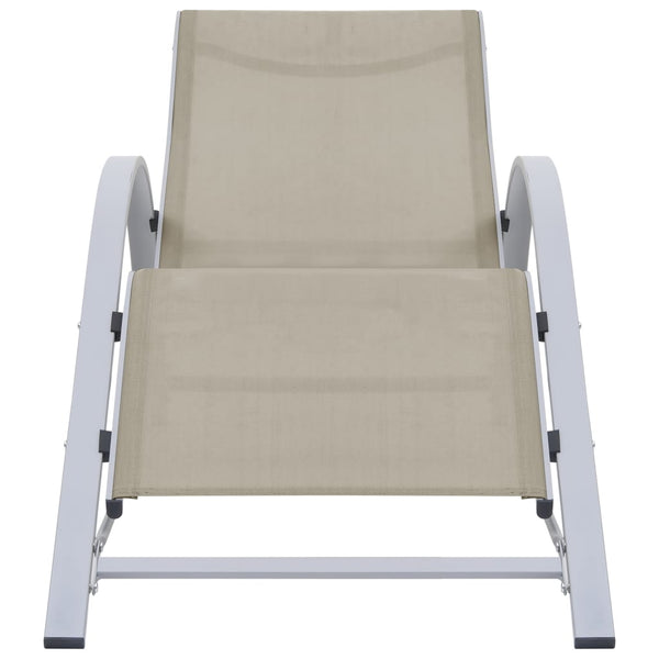 Sunlounger Textilene and Aluminum Cream