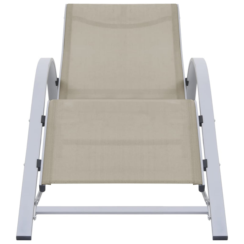 Sunlounger Textilene and Aluminum Cream