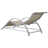 Sunlounger Textilene and Aluminum Cream