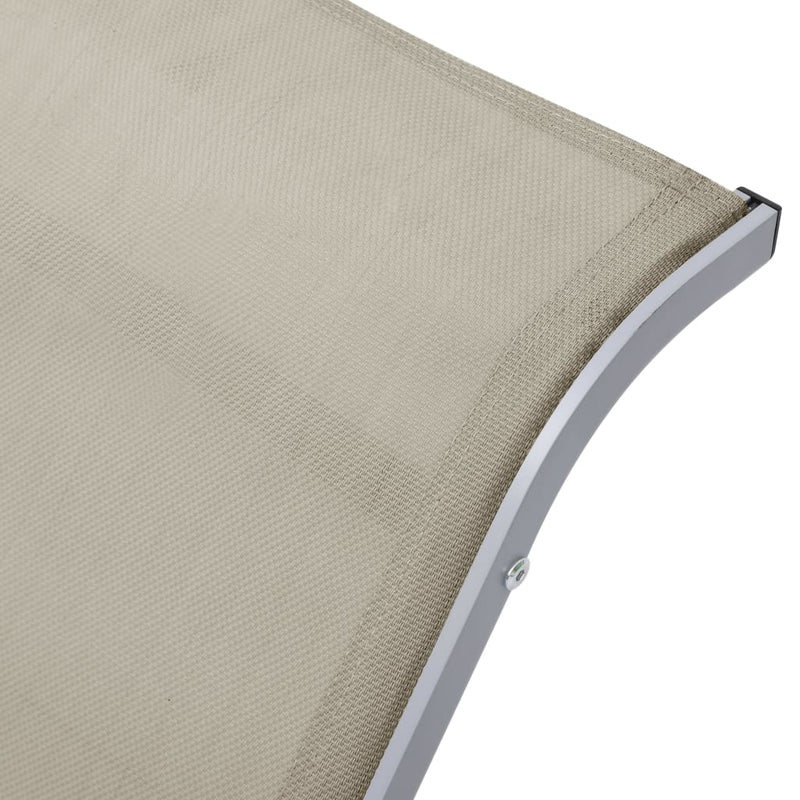 Sunlounger Textilene and Aluminum Cream