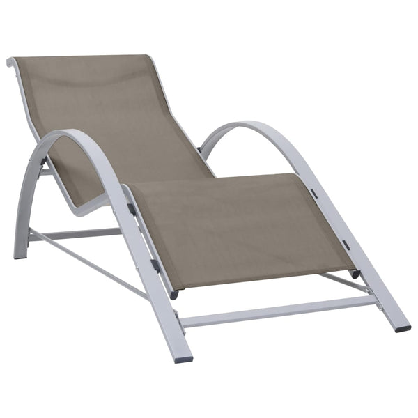 Sunlounger Textilene and Aluminum Taupe