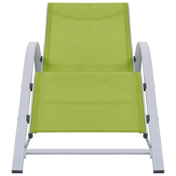 Sunlounger Textilene and Aluminum Green