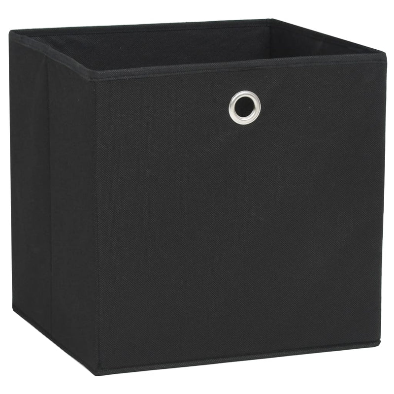 Storage Boxes 4 pcs Non-woven Fabric 11"x11"x11" Black