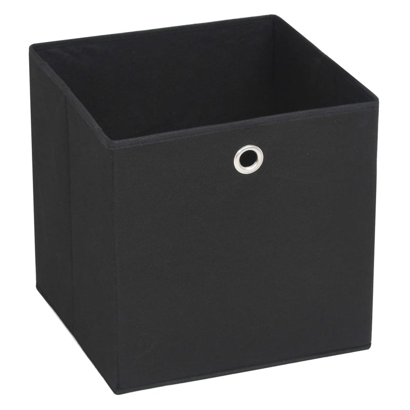 Storage Boxes 4 pcs Non-woven Fabric 11"x11"x11" Black