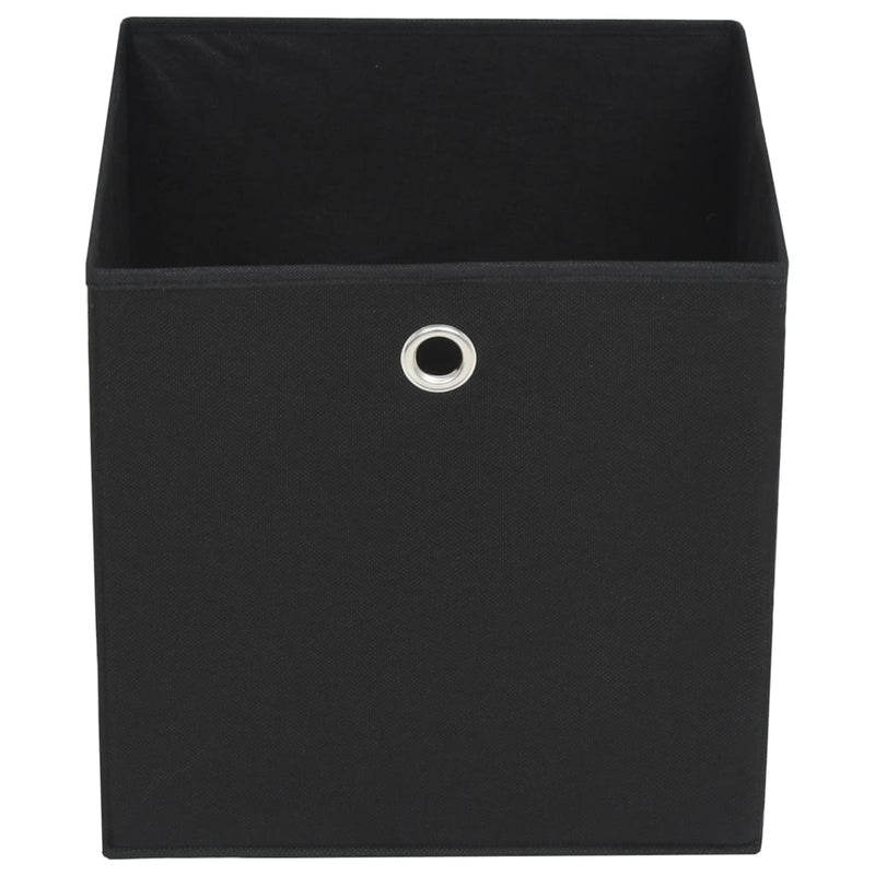 Storage Boxes 4 pcs Non-woven Fabric 11"x11"x11" Black