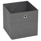 Storage Boxes 4 pcs Non-woven Fabric 11"x11"x11" Gray