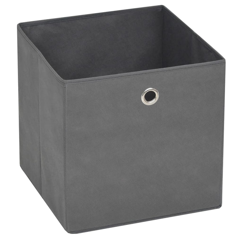 Storage Boxes 4 pcs Non-woven Fabric 11"x11"x11" Gray