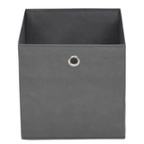 Storage Boxes 4 pcs Non-woven Fabric 11"x11"x11" Gray