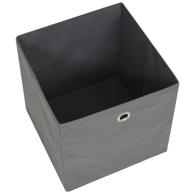 Storage Boxes 4 pcs Non-woven Fabric 11"x11"x11" Gray