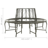 Patio Tree Bench 63" Steel