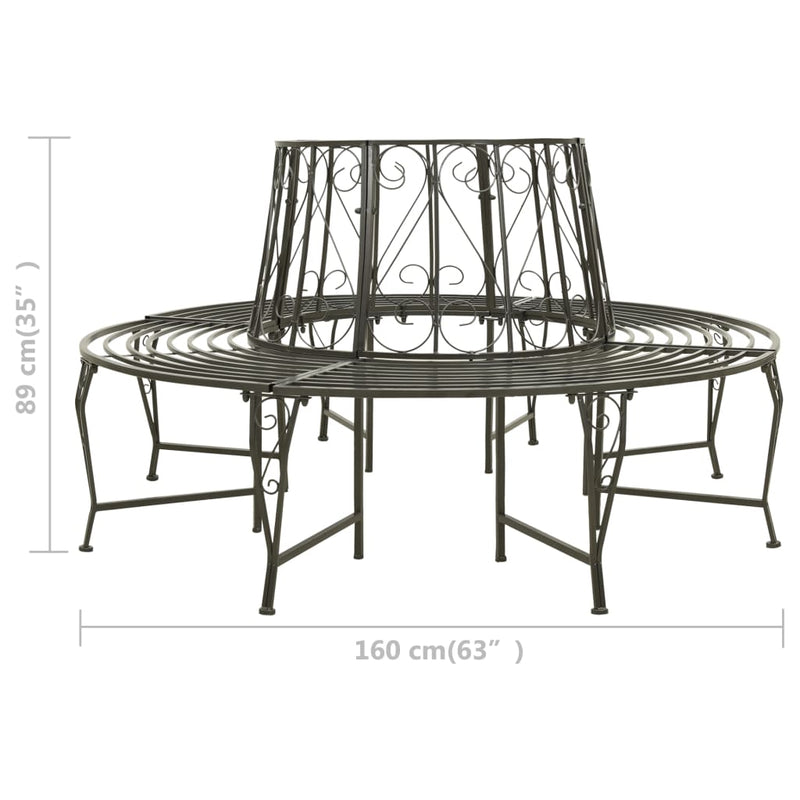 Patio Tree Bench 63" Steel