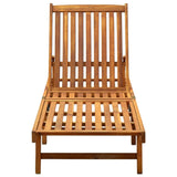 Sun Lounger Solid Acacia Wood