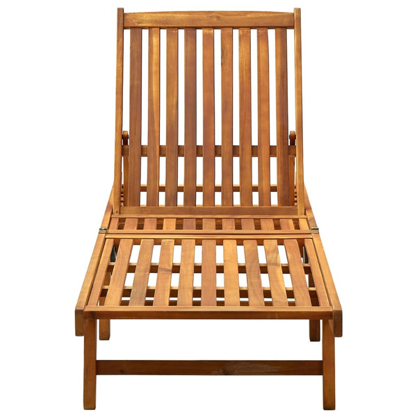 Sun Lounger Solid Acacia Wood