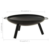 Fire Pit 27.6"x23.2"x11" Steel