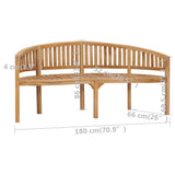 Banana Bench 70.9" Solid Teak Wood