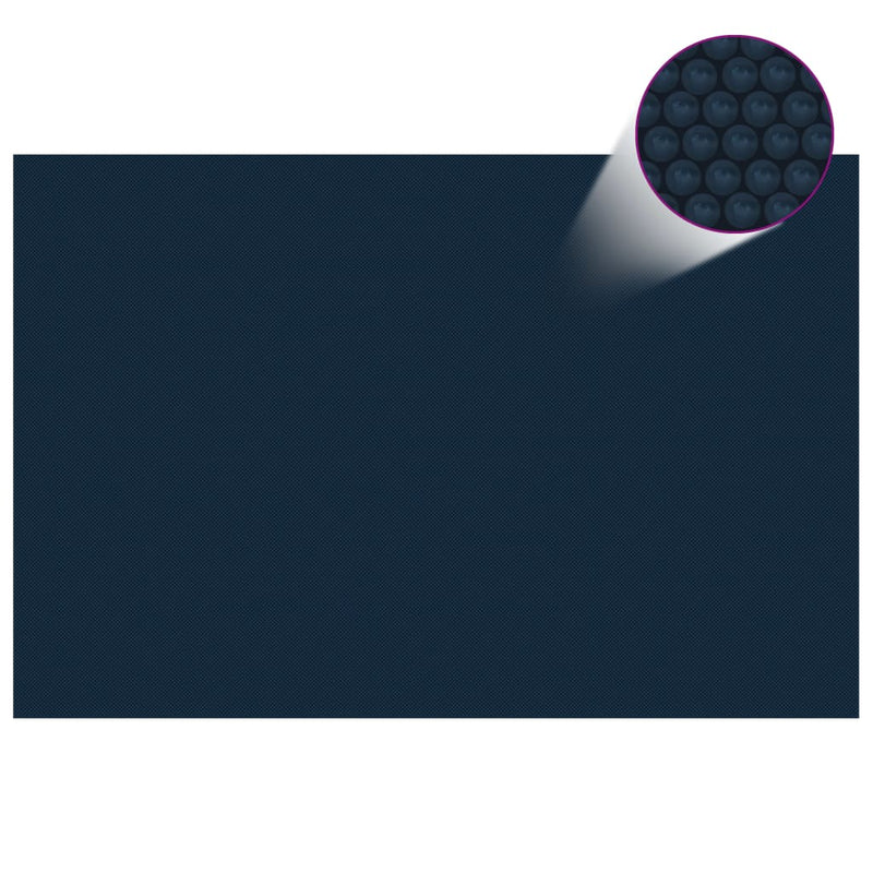 Floating PE Solar Pool Film 118.1"x78.7" Black and Blue