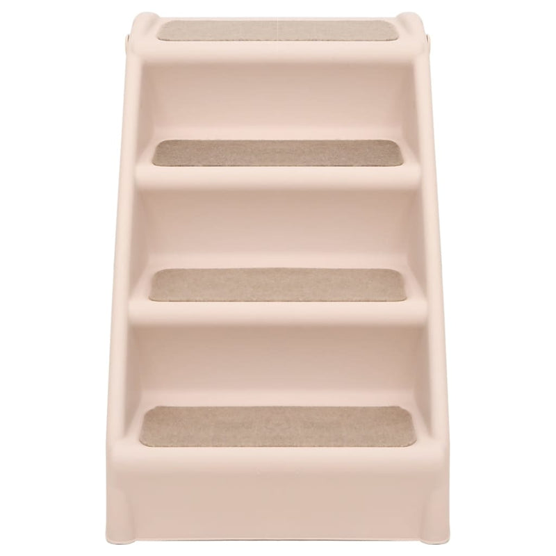 Folding Dog Stairs Cream 24.4"x15.7"x19.5"