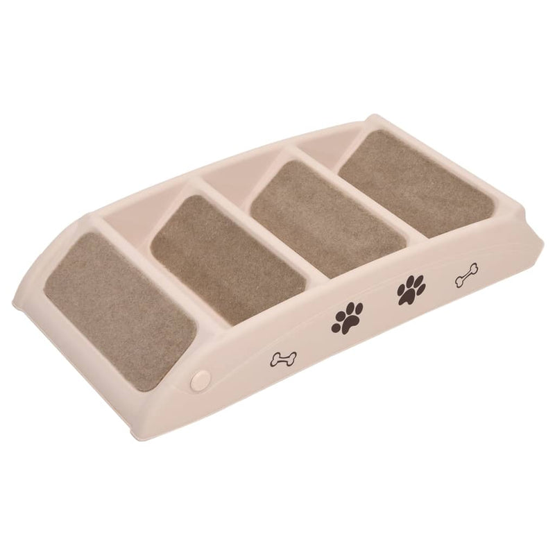 Folding Dog Stairs Cream 24.4"x15.7"x19.5"