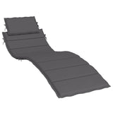 Sun Lounger Cushion Anthracite 73.2"x22.8"x1.2" Oxford Fabric