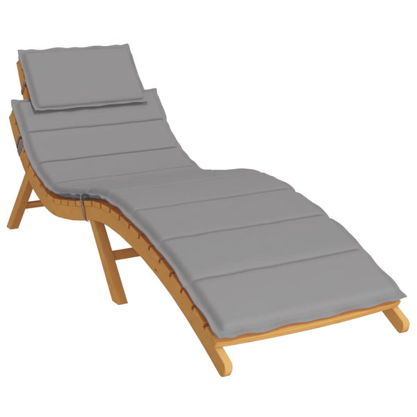 Sun Lounger Cushion Gray 73.2"x22.8"x1.2" Oxford Fabric