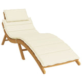 Sun Lounger Cushion Cream 73.2"x22.8"x1.2" Oxford Fabric