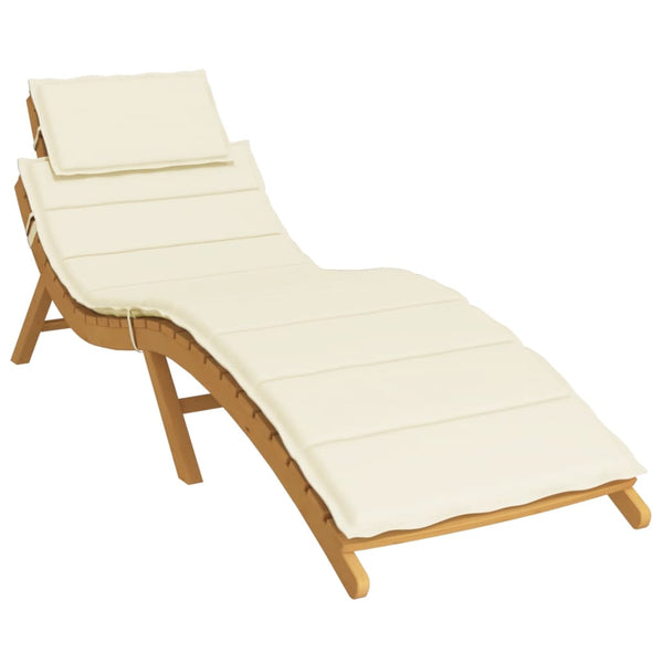 Sun Lounger Cushion Cream 73.2"x22.8"x1.2" Oxford Fabric