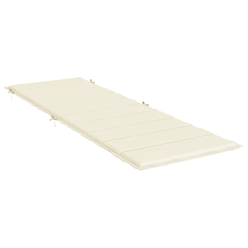 Sun Lounger Cushion Cream 73.2"x22.8"x1.2" Oxford Fabric