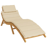 Sun Lounger Cushion Beige 73.2"x22.8"x1.2"