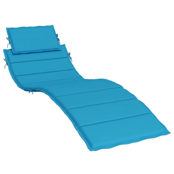 Sun Lounger Cushion Blue 73.2"x22.8"x1.2"