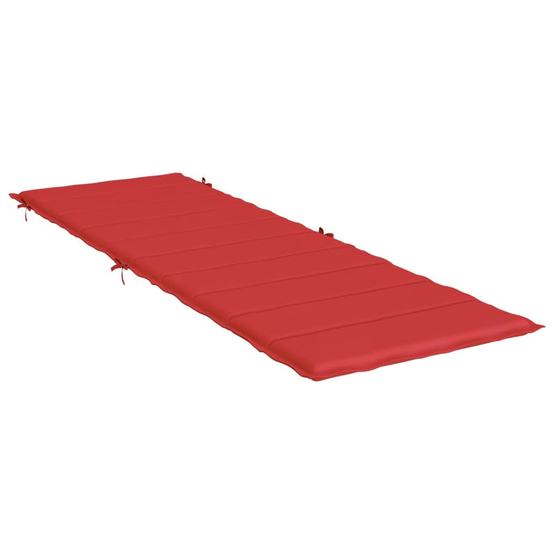 Sun Lounger Cushion Red 73.2"x22.8"x1.2" Oxford Fabric