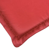 Sun Lounger Cushion Red 73.2"x22.8"x1.2" Oxford Fabric