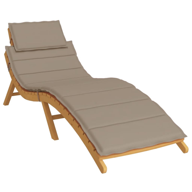 Sun Lounger Cushion Taupe 73.2"x22.8"x1.2" Oxford Fabric