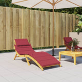 Sun Lounger Cushion Wine Red 73.2"x22.8"x1.2"