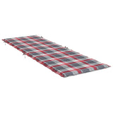 Sun Lounger Cushion Red Check Pattern 73.2"x22.8"x1.2"