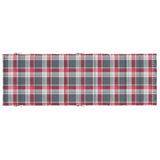 Sun Lounger Cushion Red Check Pattern 73.2"x22.8"x1.2"