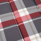 Sun Lounger Cushion Red Check Pattern 73.2"x22.8"x1.2"