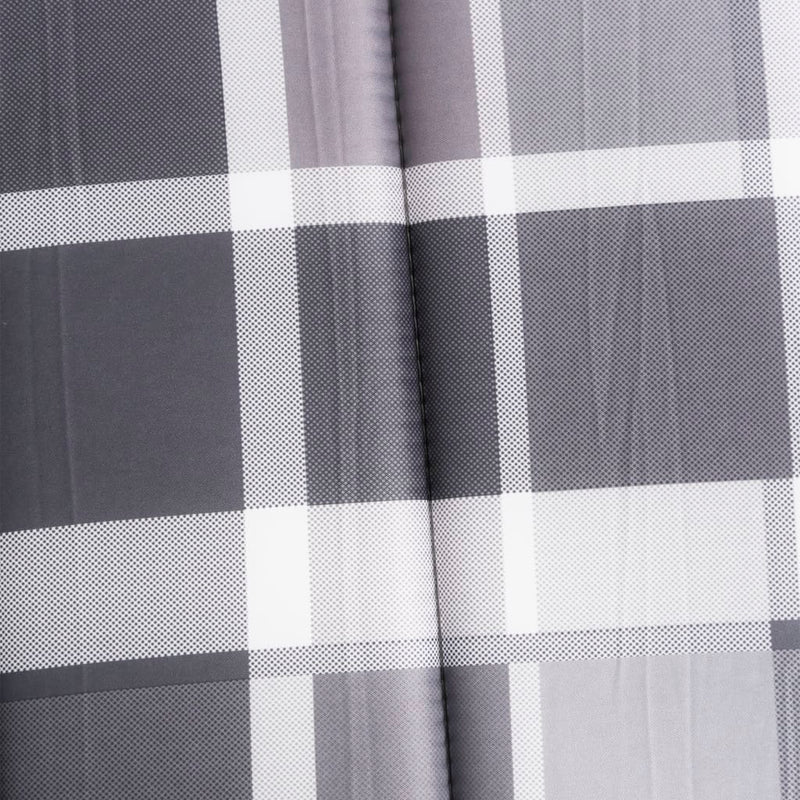 Sun Lounger Cushion Gray Check Pattern 73.2"x22.8"x1.2" Oxford Fabric