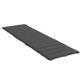 Sun Lounger Cushion Anthracite 78.7"x19.7"x1.2" Oxford Fabric