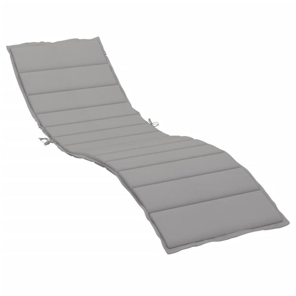 Sun Lounger Cushion Gray 78.7"x19.7"x1.2" Oxford Fabric