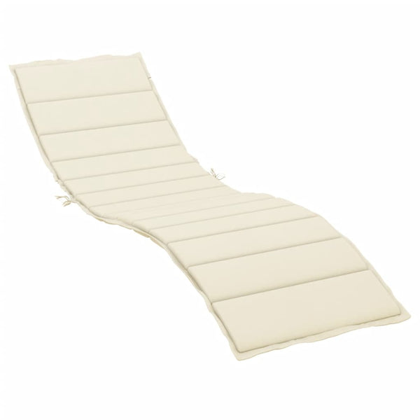 Sun Lounger Cushion Cream 78.7"x19.7"x1.2" Oxford Fabric