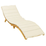 Sun Lounger Cushion Cream 78.7"x19.7"x1.2" Oxford Fabric