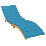 Sun Lounger Cushion Blue 78.7"x19.7"x1.2" Fabric