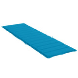 Sun Lounger Cushion Blue 78.7"x19.7"x1.2" Fabric